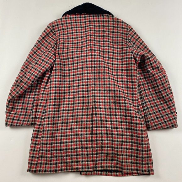 Vintage Royal Knight Faux Fur Collar Overcoat Top Coat Pea Mens Size 38 SHORT - Picture 3 of 14